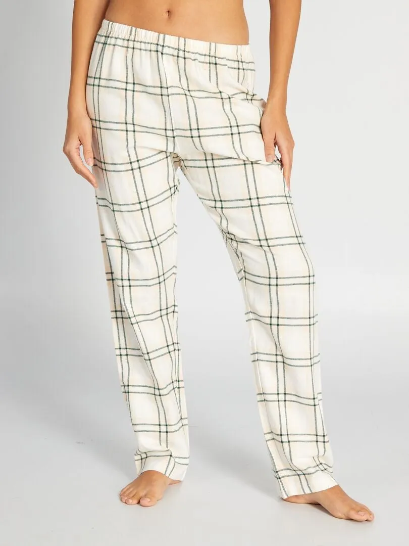 PIJAMA LARGO CAMISETA + PANTALóN DE FRANELA  2 PIEZAS  VERDE